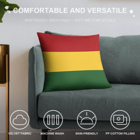 Rasta Flag Throw Pillow - CaribeHeart Rasta